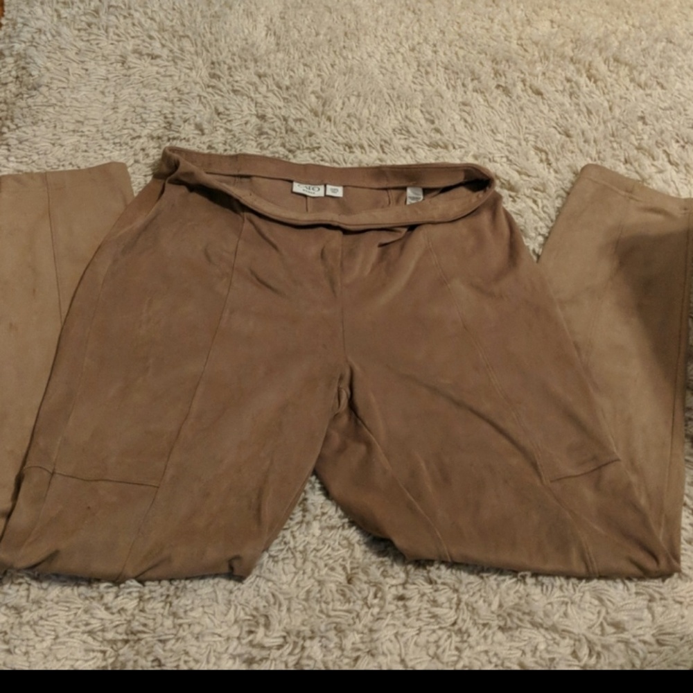 Tan suede leggings 14/16 cato's